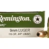 Remington UMC Ammunition 9mm Luger 115 Grain Jacketed Hollow Point