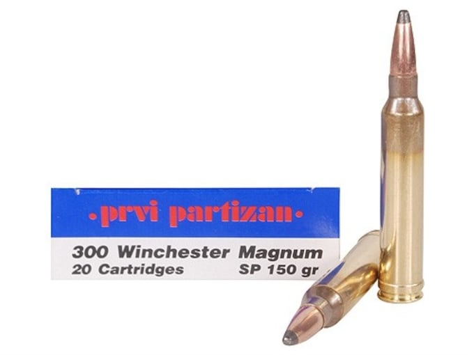 Prvi Partizan Ammunition 300 Winchester Magnum 150 Grain Soft Point Box of 20