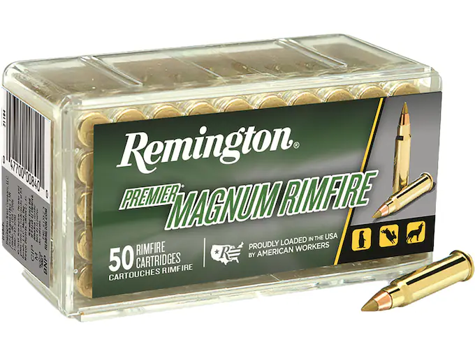 Remington Premier Ammunition 17 Hornady Magnum Rimfire (HMR) 17 Grain Jacketed Hollow Point