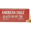 Federal American Eagle Ammunition 25 ACP 50 Grain Full Metal Jacket