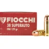 Fiocchi Shooting Dynamics Ammunition 38 Super 129 Grain Full Metal Jacket Box of 50