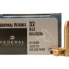 Federal Premium Personal Defense Ammunition 32 H&R Magnum 85 Grain Jacketed Hollow Point Box of 20