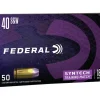 Federal Syntech Training Match Ammunition 40 S&W 180 Grain Total Synthetic Jacket Box of 50