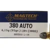 Magtech Ammunition 380 ACP 95 Grain Lead Round Nose