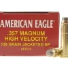 Federal American Eagle Ammunition 357 Magnum 158 Grain Jacketed Soft Point Box of 50
