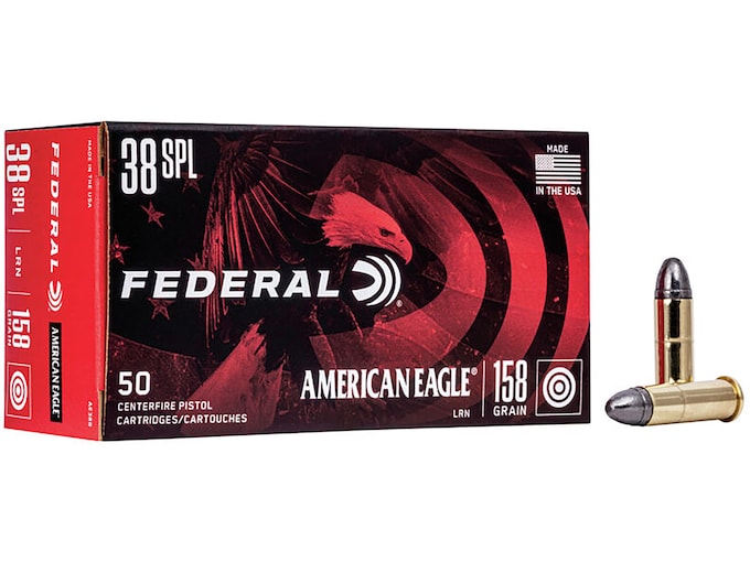 Federal American Eagle Ammunition 38 Special 158 Grain Lead Round Nose
