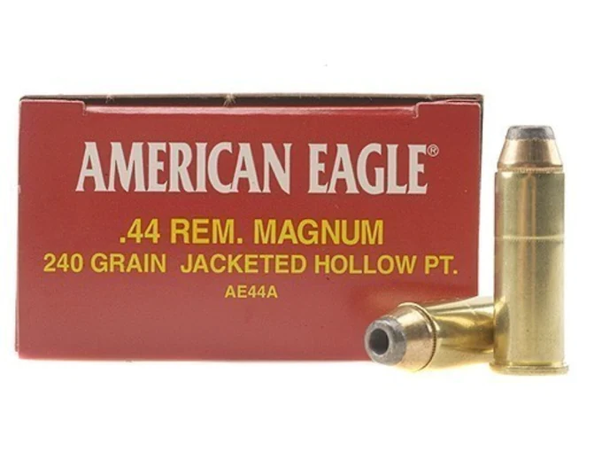Federal American Eagle Ammunition 44 Remington Magnum 240 Grain Jacketed Hollow Point Box of 50