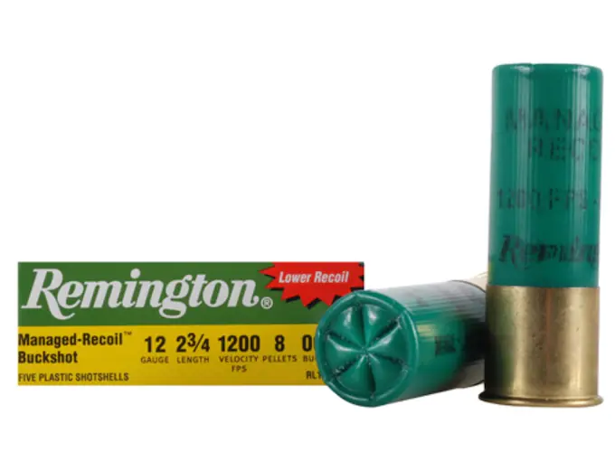 Remington Managed-Recoil Express Ammunition 12 Gauge 2-3/4" 00 Buckshot 8 Pellets