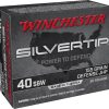 Winchester Silvertip Defense Ammunition 40 S&W 155 Grain Jacketed Hollow Point Box of 20