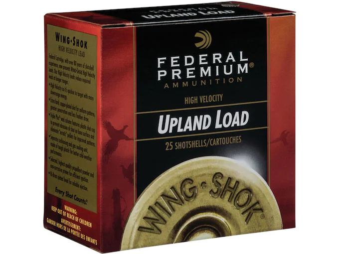 Federal Premium Wing-Shok Ammunition 12 Gauge Buffered Copper Plated Shot