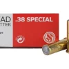 Sellier & Bellot Ammunition 38 Special 148 Grain Lead Hollow Base Wadcutter Box of 50