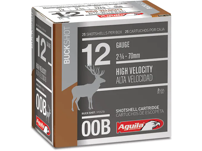 Aguila High Velocity Ammunition 12 Gauge 2-3/4" Buckshot