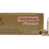 Federal Premium Personal Defense Ammunition 40 S&W 165 Grain Hydra-Shok Jacketed Hollow Point Box of 20