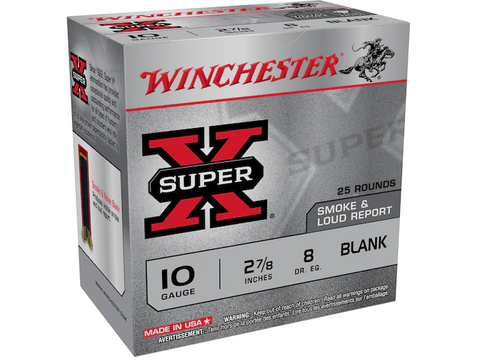 Winchester Super-X Black Powder Blank Ammunition 10 Gauge 2-7/8" Box of 25