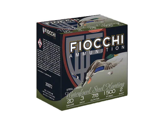 Fiocchi High Speed Steel Ammunition 20 Gauge 3" 7/8 oz #2 Non-Toxic Steel Shot