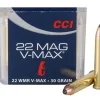 CCI Maxi-Mag Ammunition 22 Winchester Magnum Rimfire (WMR) 30 Grain Hornady V-MAX