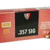 Fiocchi Shooting Dynamics Ammunition 357 Sig 124 Grain Full Metal Jacket Truncated Cone Box of 50