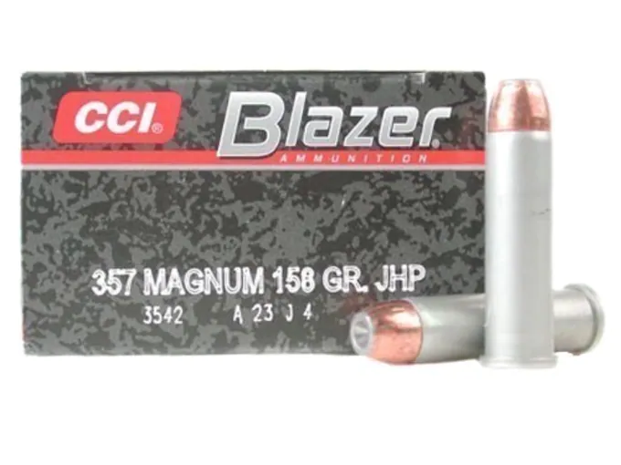 Blazer Ammunition 357 Magnum 158 Grain Jacketed Hollow Point Box of 50
