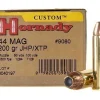 Hornady Custom Ammunition 44 Remington Magnum 200 Grain XTP Jacketed Hollow Point Box of 20