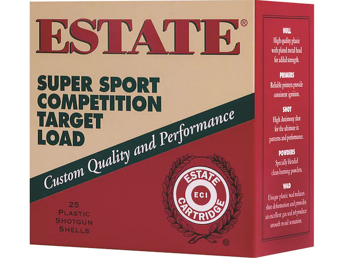 Estate Super Sport Ammunition 20 Gauge 2-3/4" 7/8 oz Shot