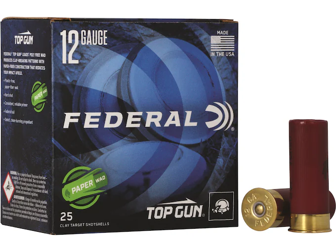 Federal Top Gun Ammunition 12 Gauge 2-3/4" 1-1/8 oz Paper Wad