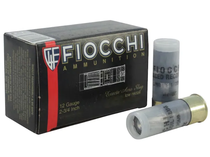 Fiocchi Low Recoil Ammunition 12 Gauge 2-3/4" 1 oz Aero Slug