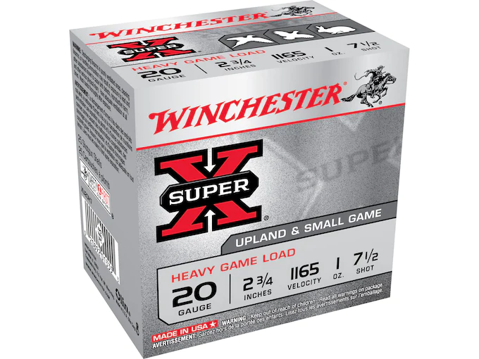 Winchester Super-X Heavy Game Load Ammunition 20 Gauge 2-3/4" 1 oz #7-1/2 Shot