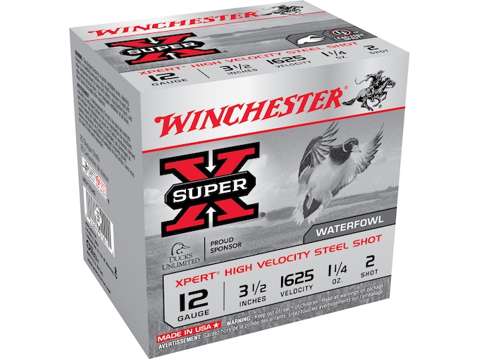 Winchester Xpert High Velocity Ammunition 12 Gauge 3-1/2" 1-1/4oz #2 Non-Toxic Plated Steel Shot
