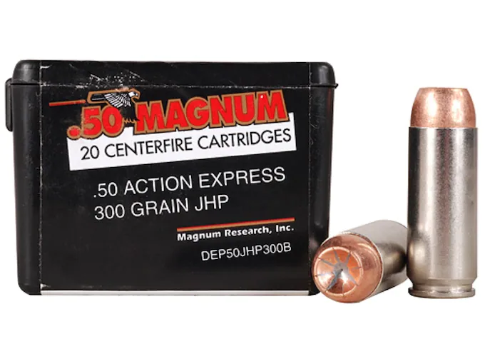 Magnum Research Ammunition 50 Action Express 300 Grain Jacketed Hollow Point Box of 20