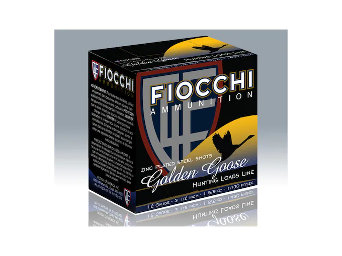 Fiocchi Golden Goose Ammunition 12 Gauge 3-1/2" 1-5/8 oz Non-Toxic Steel Shot
