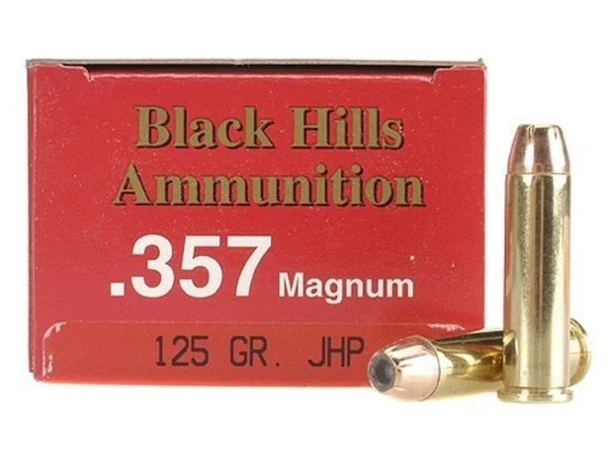 Black Hills Ammunition 357 Magnum 125 Grain Jacketed Hollow Point Box of 50