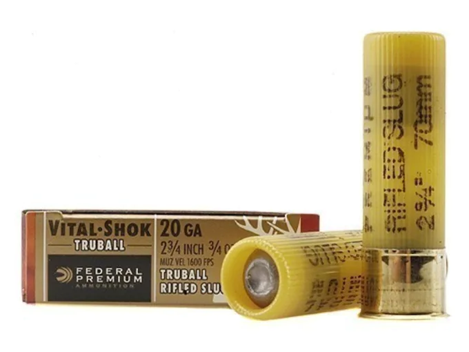 Federal Premium Vital-Shok Ammunition 20 Gauge 2-3/4" 3/4 oz TruBall Hollow Point Rifled Slug Box of 5
