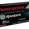 Winchester Ranger Ammunition 40 S&W 180 Grain T-Series Jacketed Hollow Point Box of 50
