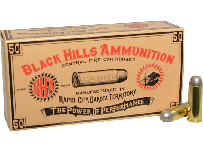 Black Hills Cowboy Action Ammunition 45 Colt (Long Colt) 250 Grain Round Nose Flat Point Box of 50