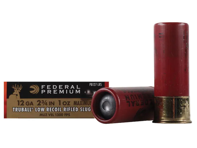 Federal Premium Vital-Shok Low Recoil Ammunition 12 Gauge 2-3/4" 1 oz TruBall Hollow Point Rifled Slug Box of 5