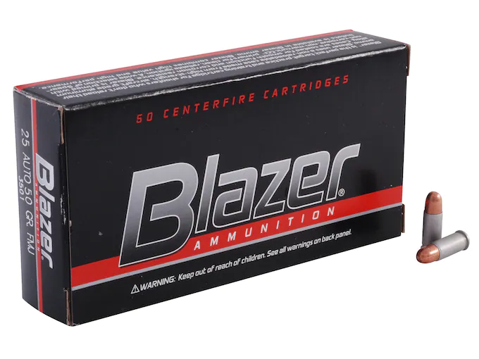 Blazer Ammunition 25 ACP 50 Grain Full Metal Jacket