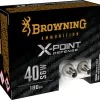 Browning X-Point Defense Ammunition 40 S&W 180 Grain Jacketed Hollow Point Box of 20