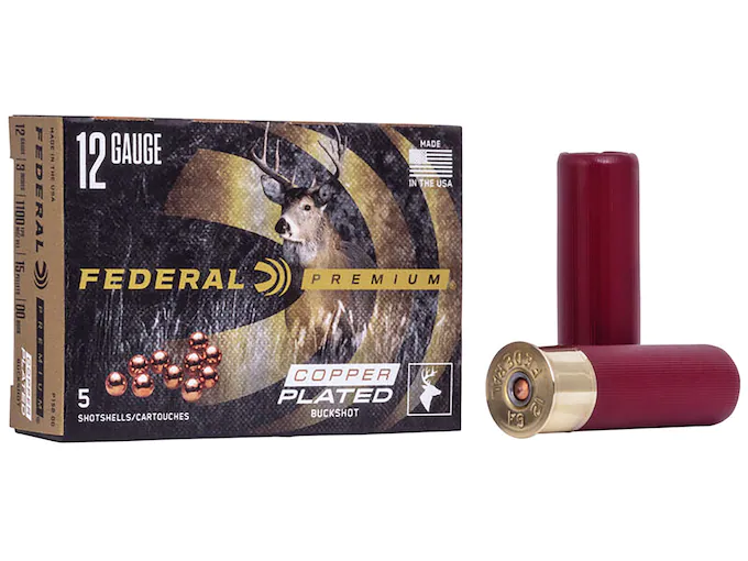 Federal Premium Vital-Shok Ammunition 12 Gauge 3" Buffered Copper Plated Buckshot