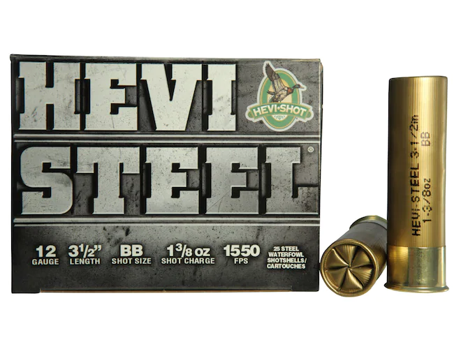 Hevi-Shot Hevi-Steel Waterfowl Ammunition 12 Gauge 3-1/2" 1-3/8 oz BB Non-Toxic Shot