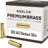 Nosler Custom Brass 300 AAC Blackout Box of 50
