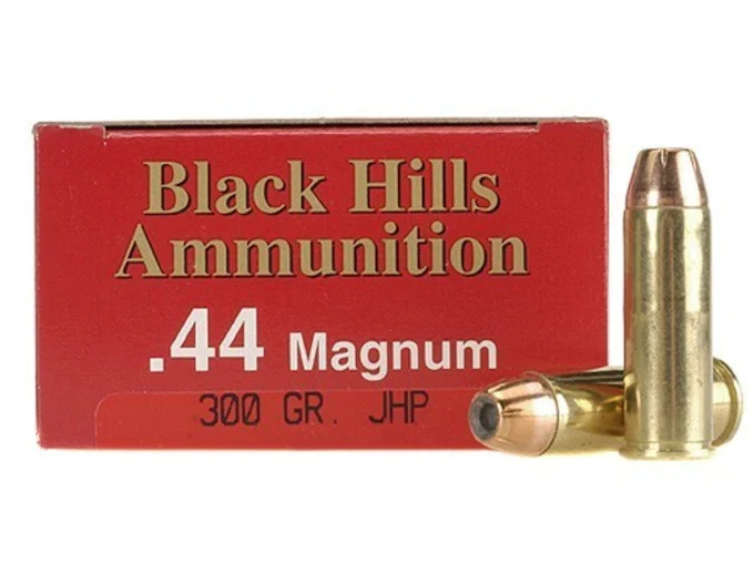 Black Hills Ammunition 44 Remington Magnum 300 Grain Jacketed Hollow Point Box of 50
