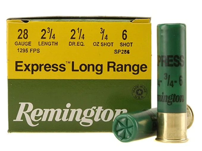 Remington Express Extra Long Range Ammunition 28 Gauge 2-3/4"