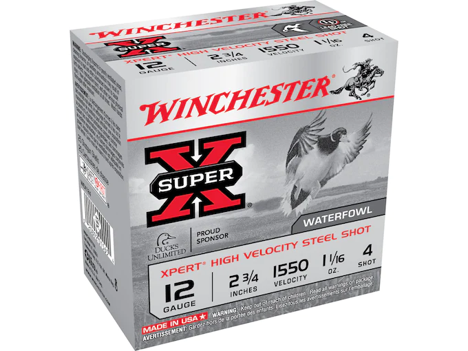 Winchester Xpert High Velocity Ammunition 12 Gauge 2-3/4" 1-1/16 oz #4 Non-Toxic Steel Shot