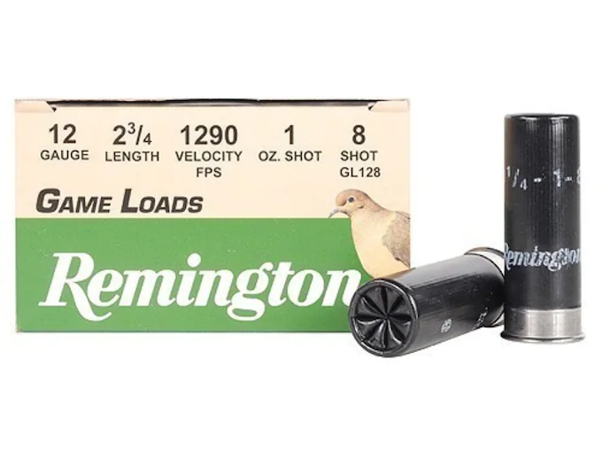 Remington Game Load Ammunition 12 Gauge 2-3/4" 1 oz #8 Shot