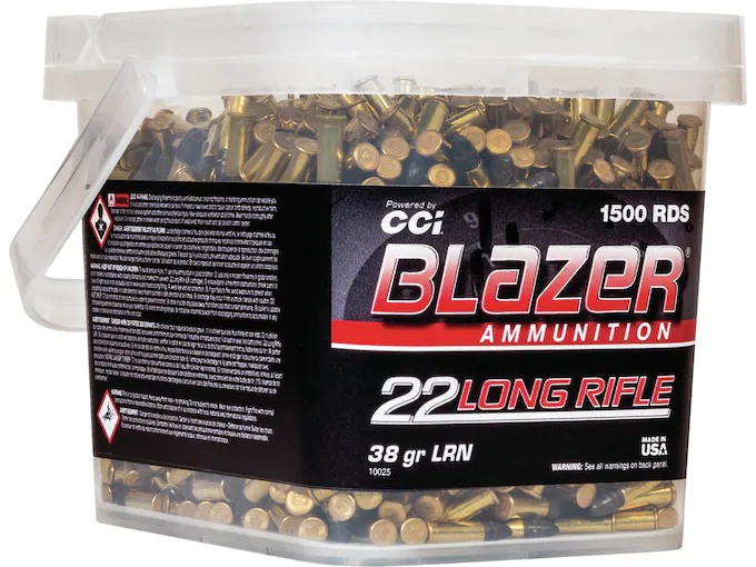 Blazer Ammunition 22 Long Rifle 38 Grain Lead Round Nose