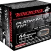 Winchester Ammunition 44 Remington Magnum 250 Grain Platinum Tip Hollow Point Box of 20