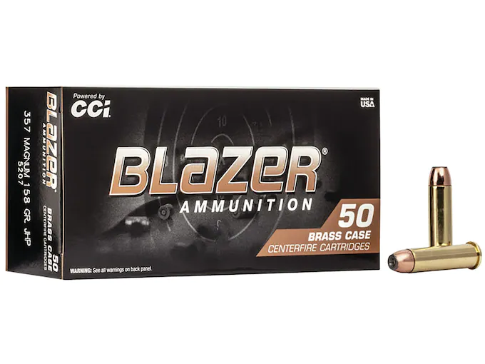 Blazer Brass Ammunition 357 Magnum 158 Grain Jacketed Hollow Point Box of 50