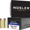 Nosler Defense Ammunition 10mm Auto 200 Grain Jacketed Hollow Point Box of 20
