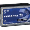 The Federal Game-Shok Rimfire selection covers just about everything you can think of. Federal offers copper-plated solids and hollow points as well as bird shot, and all of them carry the reliability for which Federal ammunition is known. This ammunition is new production and non-corrosive.