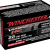 Winchester Supreme Ammunition 22 Winchester Magnum Rimfire (WMR) 30 Grain Jacketed Hollow Point